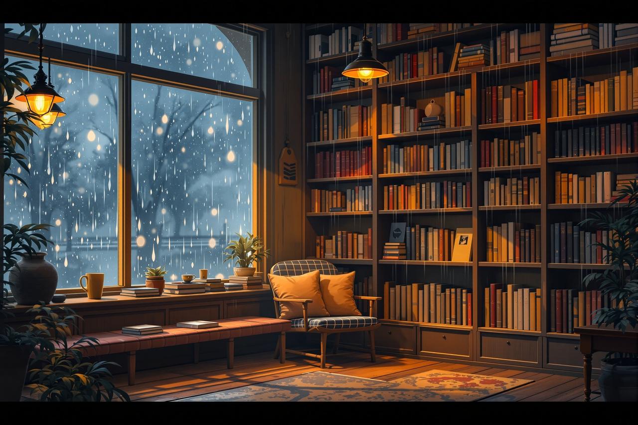 红果网剧作品 - 雨天的老书店